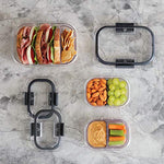 Rubbermaid - Recipiente de almacenamiento de alimentos Brilliance, kit de 10 piezas para sándwiches o aperitivos, 100% a prueba de fugas, plástico, transparente