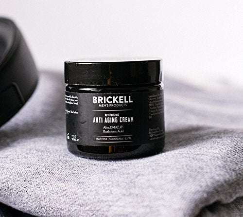 Brickell - Crema antienvejecimiento para hombre revitalizante, natural y orgánica, antiarrugas, crema de cara nocturna – 2 oz –, 2 Ounces