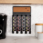 Dispensador de cápsulas de café con tapa de corcho, color negro