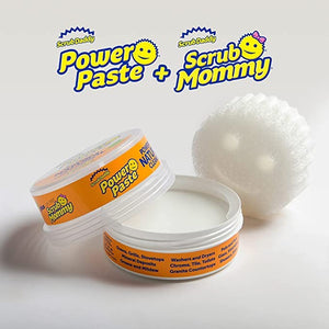 Scrub Daddy PowerPaste - Kit de pasta de limpieza multiusos, producto de limpieza natural, no tóxico, multisuperficie, incluye PowerPaste y exfoliante de doble cara sin tintes, 1 unidad