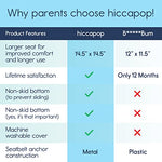 hiccapop UberBoost - Asiento elevador inflable para automóvil | Asiento elevador de coche estrecho y sin espalda para viajes | Asiento elevador portátil para niños pequeños, niños, color negro y gris