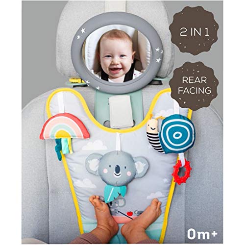 Juguete Para Auto para Bebé Taf Toys Koala in-Car Play Centre Parent and Baby's Travel Companion, Keeps Both Relaxed While Driving. Car Activity Centre with Mirror to Watch Baby from Driver's Seat