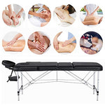 Mesas de masaje, cama de pestañas portátil para extensiones de pestañas, mesa de tatuaje, altura ajustable, cama de spa ligera con bolsa no tejida, color negro