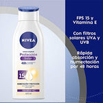 Nivea Crema Corporal Humectante Con Vitamina E Y Aloe, Protección Uv Fps15, 48 Horas Humectación Profunda, Uv Fps15, Uv Fps 15, 400 Ml