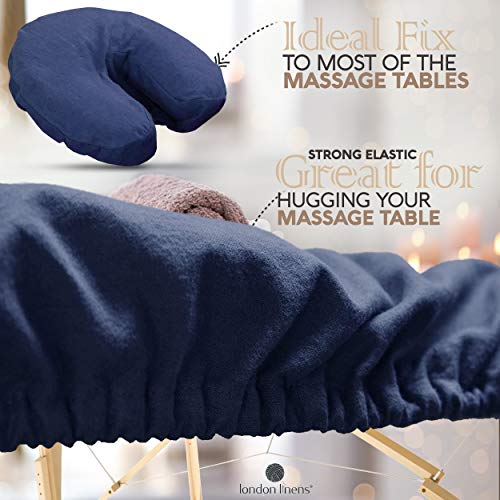 Juego de sábanas extra gruesas de 3 piezas, 100% franela de algodón natural, incluye funda para mesa de masaje, sábana bajera de masaje y funda para reposamuñecas de masaje (azul)