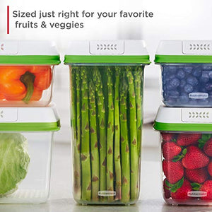 Rubbermaid FreshWorks Produce Saver, Medium and Large Produce Storage Containers, 4-Piece Set