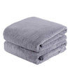 Toallas de baño de lujo para hotel y spa (paquete de 2, 30 x 60 pulgadas), juego de toallas de forro polar de alta densidad de 350 g/m², súper suaves y absorbentes, sin pelusas, resistente a la decoloración, forro polar gris