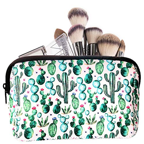 Bolsa de maquillaje Cactus bolsa de cosméticos bolsa de neopreno suave impermeable bolsa de viaje con cremallera bolsa de almacenamiento de impresión bolsa de aseo de impresión estuche organizador