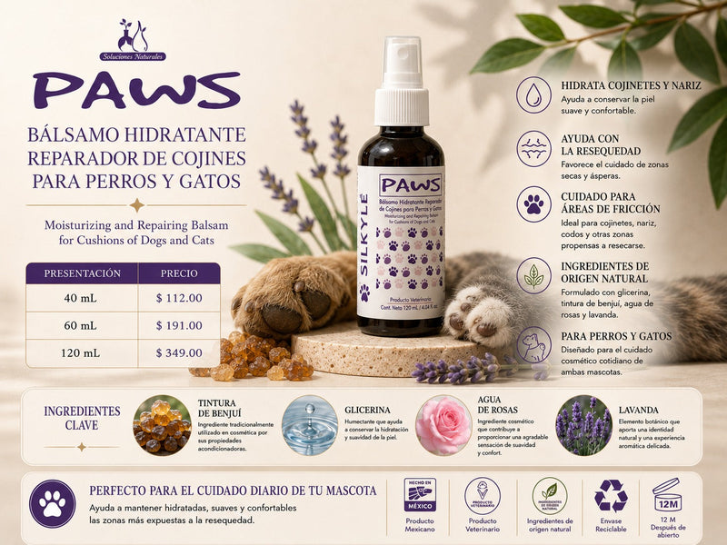 PAWS Silk Ylé bálsamo para el cuidado de perros y gatos