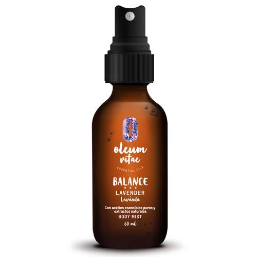 OLEUM VITAE Body Mist. Fragancia Corporal Lavanda. Con Aceite Esencial de Lavanda. Frescura y Bienestar. 60ml