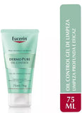 ▶ Eucerin DermoPure Oil Control, Gel Limpiador Facial para Piel Oleosa y Acnéica, 75 ml
