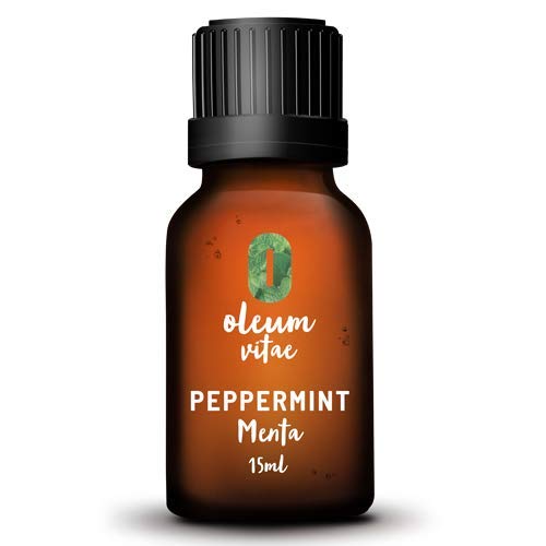 OLEUM VITAE Aceite Esencial de Menta. Mentha Piperita.100% Puro y Orgánico. Certificado USDA ORGANIC. Aplicación Interna, Externa y Aromática. 15ml