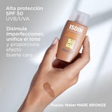 ▶ ISDIN Fotoprotector Fusion Water Color Bronze SPF 50, Protector Solar Facial Uso Diario, Textura Ultraligera, 50ml