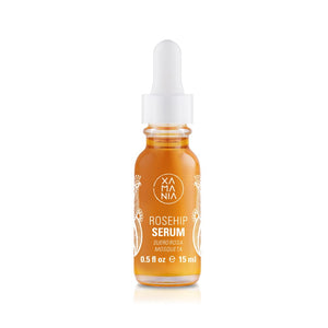XAMANIA. Serum Rico en Vitamina C. 100% Aceite Rosa Mosqueta Orgánico. Suero Facial para el Tratamiento del Acné, Manchas y Estrías. Antiedad y Regenerante. Skin Care Orgánico - Cruelty Free [15 ml]