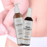 ▶  NUESTAR TIERRA Kit Tónico y Gel Post Parto Reafirmante, Regenerante, Anti-Estrías. Vientre Plano