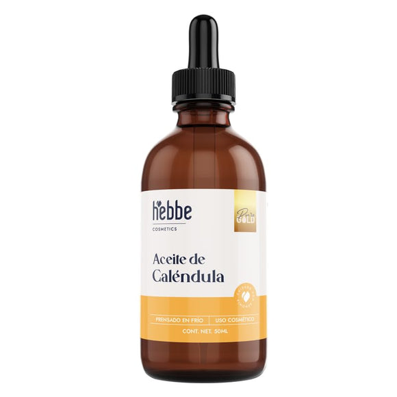▶ HEBBE - Aceite de Caléndula 100% Puro, Hidratante y Cicatrizante para Piel y Cabello, 50 g