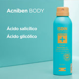 ▶ ISDIN ACNIBEN Body Spray Corporal de Secado Rápido - Reducción de Granos Corporales, 150 ml