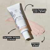 Xamania BB Cream 3en1 - Maquillaje Natural + FPS 30 Físico + Hidratación Profunda con Jojoba & Incienso | Cobertura Media, No Comedogénica | No-Tóxico, Vegana, Cruelty Free , Clean Makeup, Hecho en México (#3 Medio, 30ml)