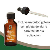 OLEUM VITAE Aceite Esencial de Eucalipto 120ml. Eucalyptus Globulus 100% Puro y Orgánico. Hecho en India Certificado USDA ORGANIC Aplicación Externa y Aromática