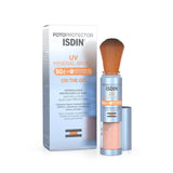 ▶ ISDIN Fotoprotector Uv Mineral Brush Spf 50+, Protector Solar Facial De Uso Diario On The Go, Activos Antipolucion, Matificante, Acabado Invisible, 2 G