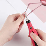Pulidor de Uñas, Lima de Uñas Eléctrica, Kit de Taladro para Uñas 6pcs Puntas y Lijas, Velocidad Ajustable Torno Portátil para Uñas, Manicura y Pedicura