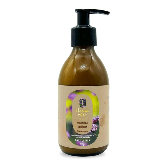 OLEUM VITAE Body Lotion Té Verde-Verbena. Crema Corporal con Aceite Esencial de Té Verde. Hidratación Profunda. 250gr