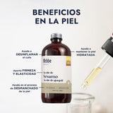 ▶ HEBBE  - Aceite de Ajonjolí 100% Puro, Hidratante y Antioxidante para Piel y Cabello, 500 ml