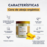▶ HEBBE   - Cera de abeja orgánica natural 130 g - para brillo del cabello | Marcas de acné | Tono de la piel | Previene arrugas y signos de expresión | Elimina pequeñas cicatrices