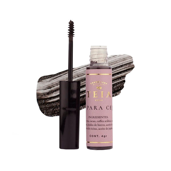 TEIA COSMETICOS Gel para peinar y estilizar cejas de ingredientes naturales (tono café obscuro)
