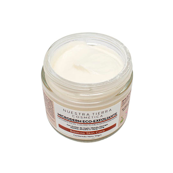 NuestraTierra Gel de Microdermoabrasión Facial Orgánico y Eco-Consciente -110grs- Exfoliación Profesional en Casa