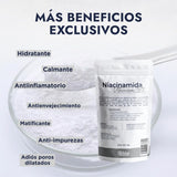 ▶ HEBBE  - Niacinamida Pura para Rejuvenecimiento y Cuidado de la Piel, 1000 g