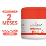 ▶NaturalDry  - Desodorante Kids - Infantil para niñas o niños - No obstruye los poros y elimina el mal olor - con bicarbonato - Sin aluminio - Sin parabenos - Aroma Mandarina - En tarro (3 unidades)