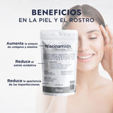 ▶ HEBBE  - Niacinamida Pura para Rejuvenecimiento y Cuidado de la Piel, 1000 g