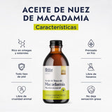 ▶ HEBBE  - Aceite de Nuez de Macadamia 100% Puro, Hidratante y Anti-envejecimiento para Piel y Cabello, 250 ml