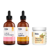 ▶ HEBBE  - Kit aceite de rosa mosqueta, jojoba y karité | Ayuda a prevenir líneas de expresión | Propiedades antiedad | Equilibra la producción de sebo | Da mayor volumen | Contribuye a la formación de colágeno | Regenera y reafirma la piel