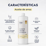 ▶ HEBBE  - Aceite de Arroz 100% Puro, Antioxidante e Hidratante para Piel y Cabello, 1000 g
