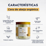 ▶ HEBBE   - Cera de abeja orgánica natural 130 g - para brillo del cabello | Marcas de acné | Tono de la piel | Previene arrugas y signos de expresión | Elimina pequeñas cicatrices