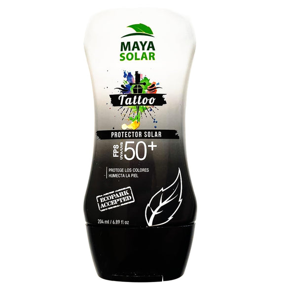 Maya Solar Bloqueador Para Tattoos. Protege Y Humecta Fps 50. Ingredientes Naturales. Fotoprotector de Tatuajes. Ideal Para Todo Tipo de Piel.
