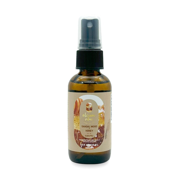 OLEUM VITAE. Hair & Body Oil Sándalo-Miel. Aceite para Cabello y Cuerpo con Aceite Esencial de Sándalo. Máxima Hidratación. 60ml