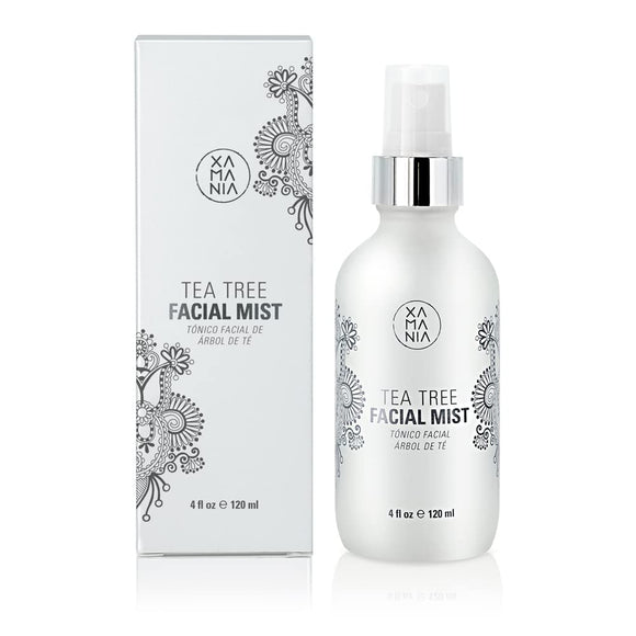XAMANIA - Tónico Facial Natural con Árbol de Té y Aceite de Almendras - Piel Mixta Grasa o con Acné - Cierra Poros Elimina Brillos y Granitos - Sin Alcohol Cruelty Free 100 ml