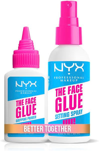 Nyx Professional Makeup. Prebase de Maquillaje hidratante Face Glue Tono Transparente + GLUE SPRAY FIJADOR DE MAQUILLAJE (TRANSPARENTE)