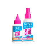 Nyx Professional Makeup. Prebase de Maquillaje hidratante Face Glue Tono Transparente + GLUE SPRAY FIJADOR DE MAQUILLAJE (TRANSPARENTE)