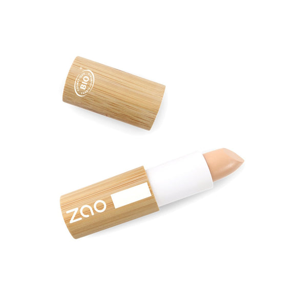 ZAO Concealer 492 Cover Stick Beige in a Refillable Bamboo Container Certified Bio / Ecocert / Cosmebio / Natural Cosmetics by Zao Makeup