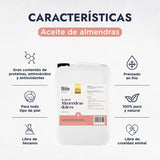 ▶ HEBBE - Aceite de Almendras Dulces 100% Puro, Hidratante y Suavizante para Piel y Cabello, 5000 L