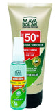 Maya Solar Duo pack Playa: Bloqueador para toda la Familia (204 ml) con Repelente Premium con Formula Afterbite (60 ml). Ingredientes Naturales & Minerales. Resistente al Agua y al Sudor. | Protección total para playa, excursiones y aire libre