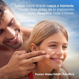 ▶ ISDIN fotoprotector fusion water pediatrics spf 50, protector solar facial para ninos, textura ultraligera, no irrita los ojos, 50ml