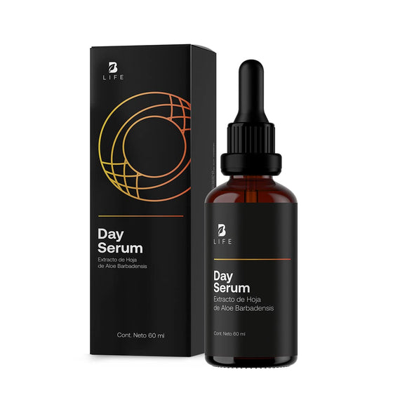 Sérum de Día para Rostro de 60 ml con 96% de Ingredientes Naturales, Suero Facial de Vitamina C, Ácido Hialurónico. Skincare Antiarrugas. Day Serum B Life.