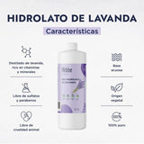 ▶ HEBBE  - Agua de Lavanda 1 L | Analgésico y Cicatrizante | Calmante y Antiséptico | pH Ideal para Tratamiento de Acné y Piel Seca | Alivia Daños Solares | Tónico Purificante para Pieles Jóvenes | Contenido de 1 L