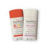 ▶NaturalDry  Kids - Desodorante infantil unisex Natural para niños - Sin aluminio - Sin parabenos - Aroma Mandarina - En barra (Mamá + Hijo)