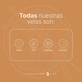 ▶ B Life  Vela de Soya para Masaje Corporal 120 Horas de Duración. Aroma Orange Vainilla. 100% Natural 600 g. B Life